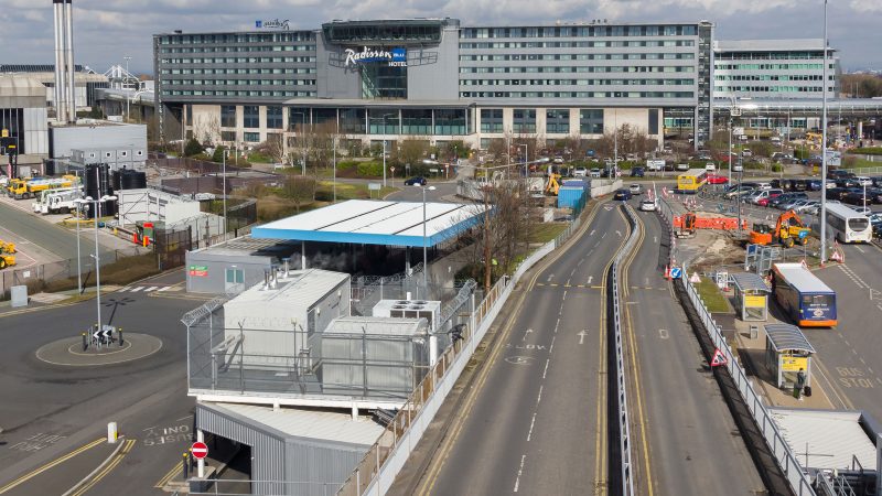Transport från flygplatsen till centrum av staden Manchester