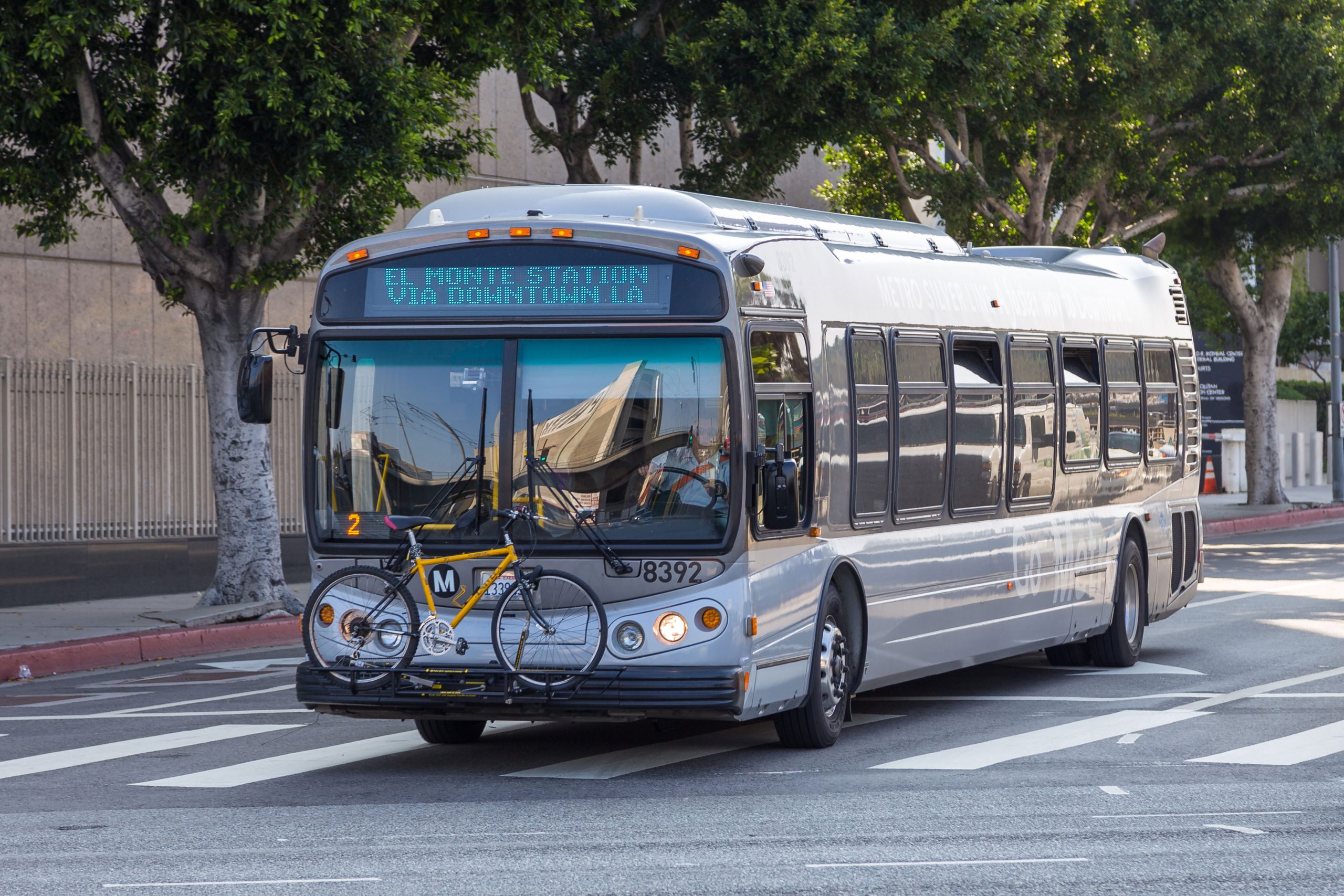 Buss transport från flygplatsen till centrum av Los Angeles