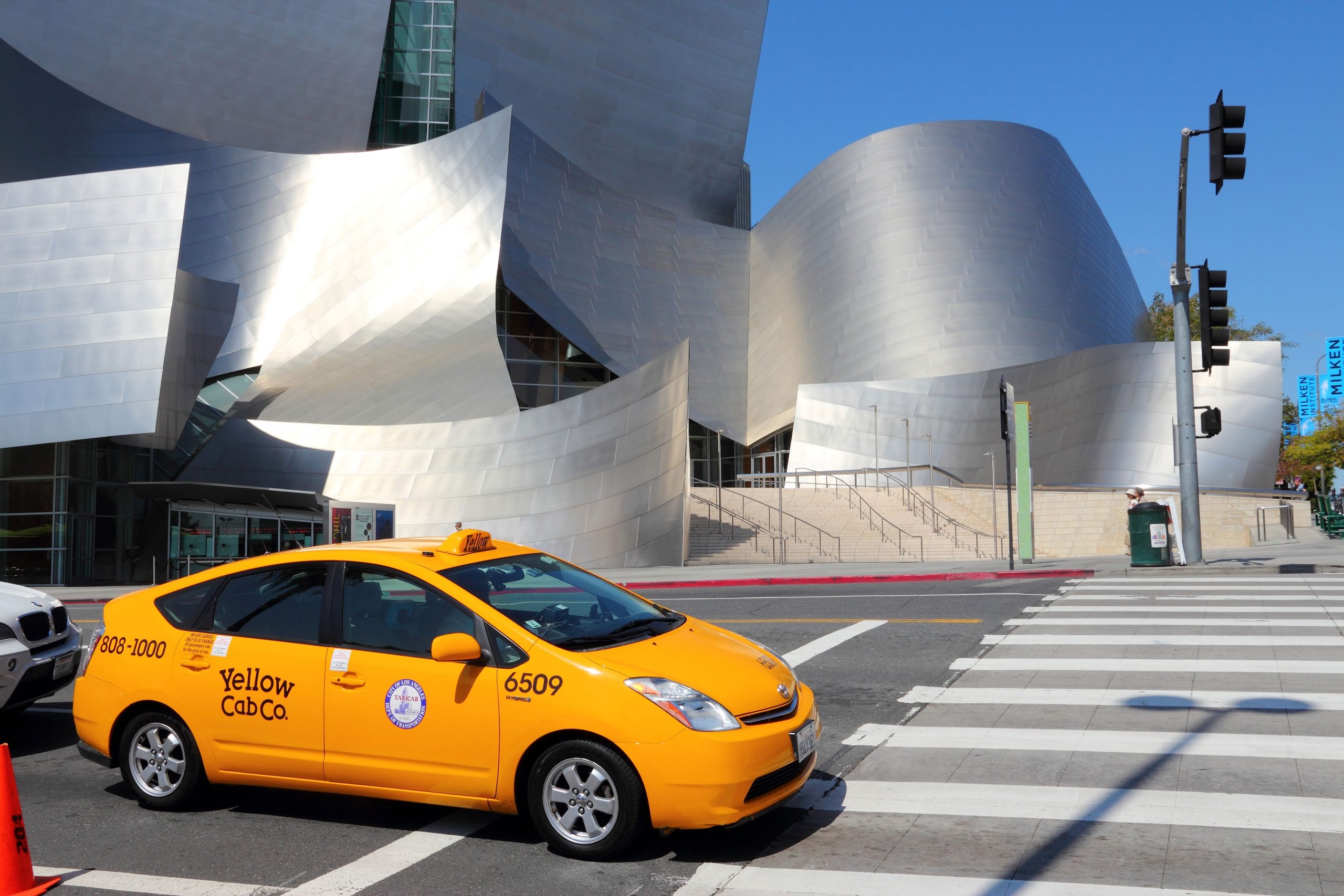 Taxi transport från flygplatsen till centrum av Los Angeles